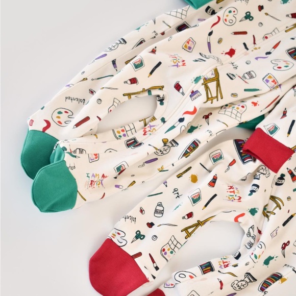 Get Cozy with Organic Colorful Rompers - Perfect for Sleeping or Strolling! - Picture 3 of 9